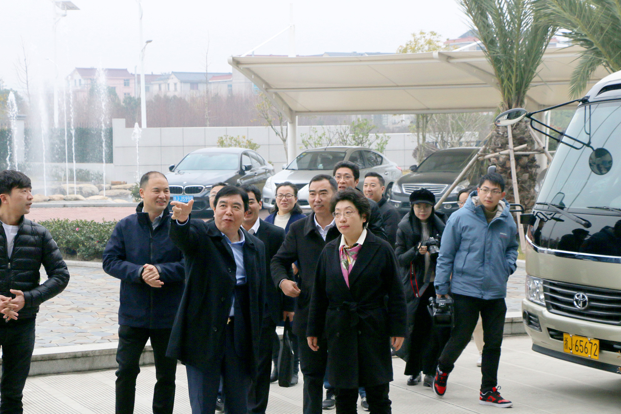 天臺縣縣長楊玲玲蒞臨浙江明筑新材料有限公司視察指導